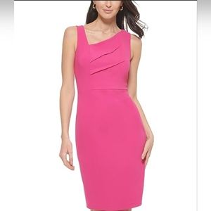 Calvin Klein Sheath Dress Hot Pink Size 14